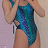 Blue resort swimwear